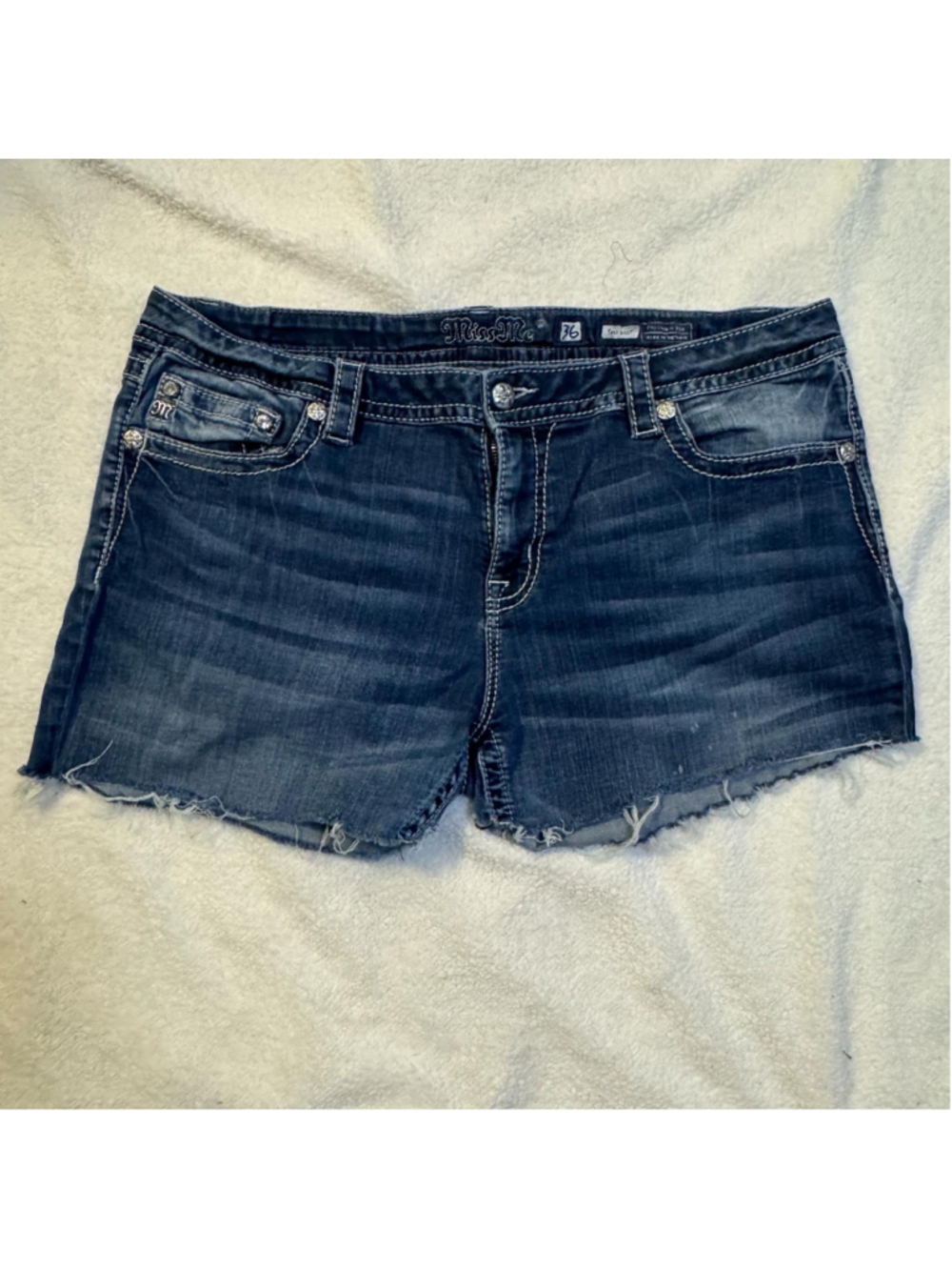 Women's Miss Me Denim Shorts Size 36 Blue